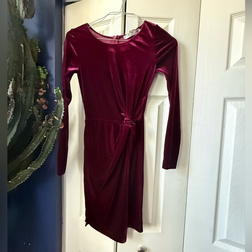 Necessary Objects Deep Red Velvet Blouse